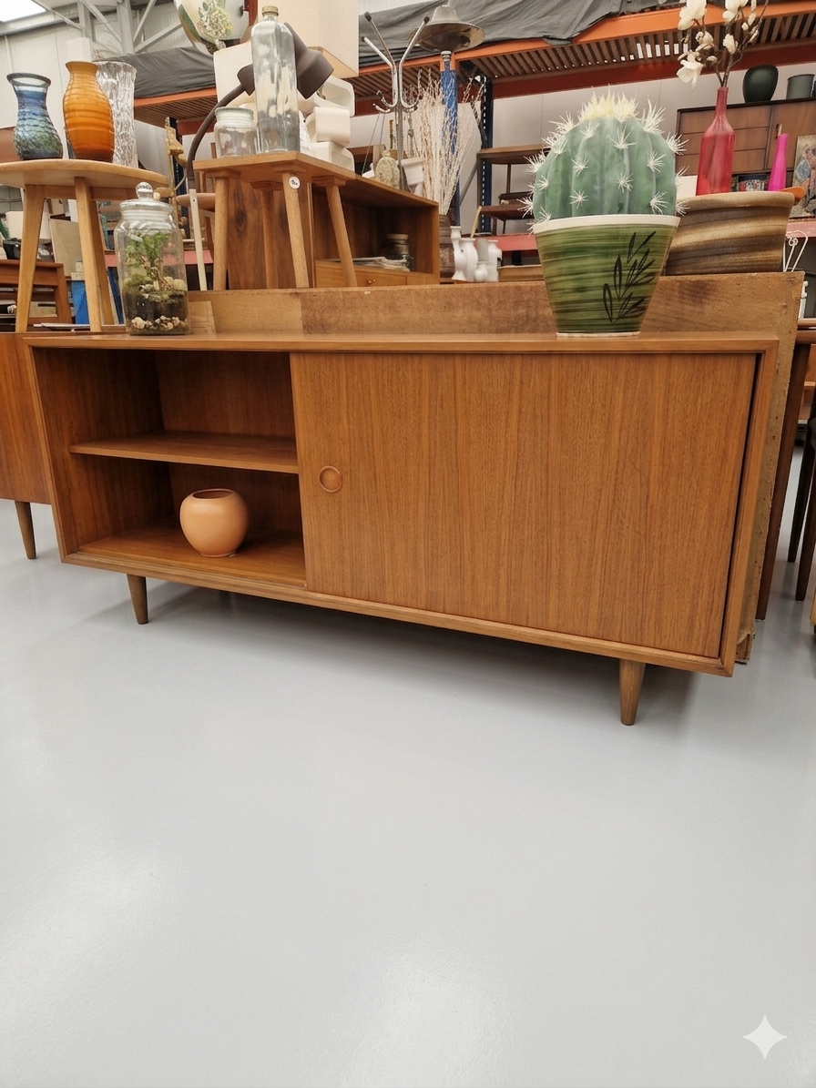 Alternative view of Vintage dressoir 160cm met grote schuifdeur