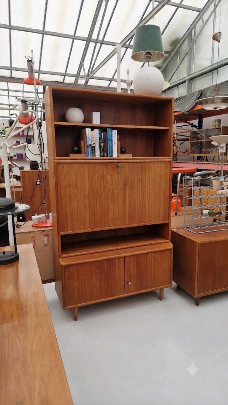 Hoge Vintage wandkast 191cm