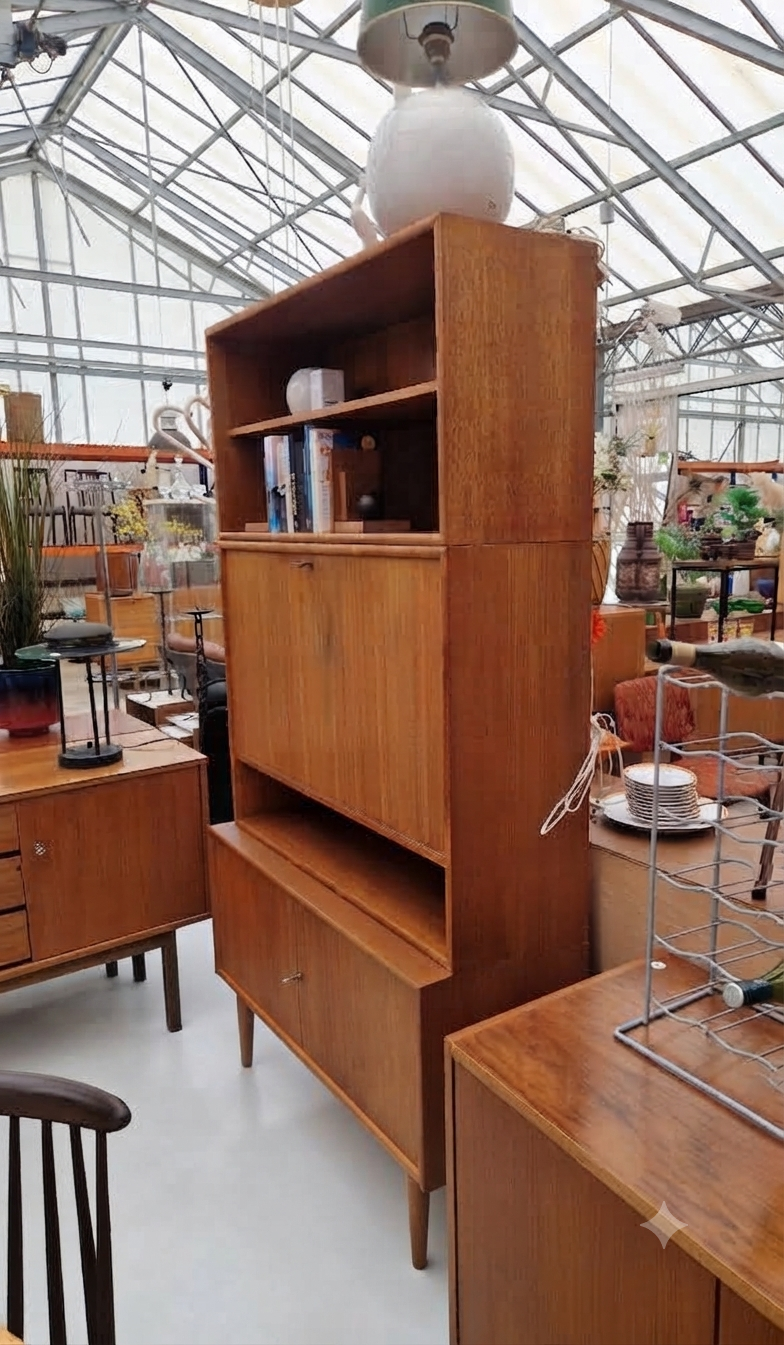 Hoge Vintage wandkast 191cm