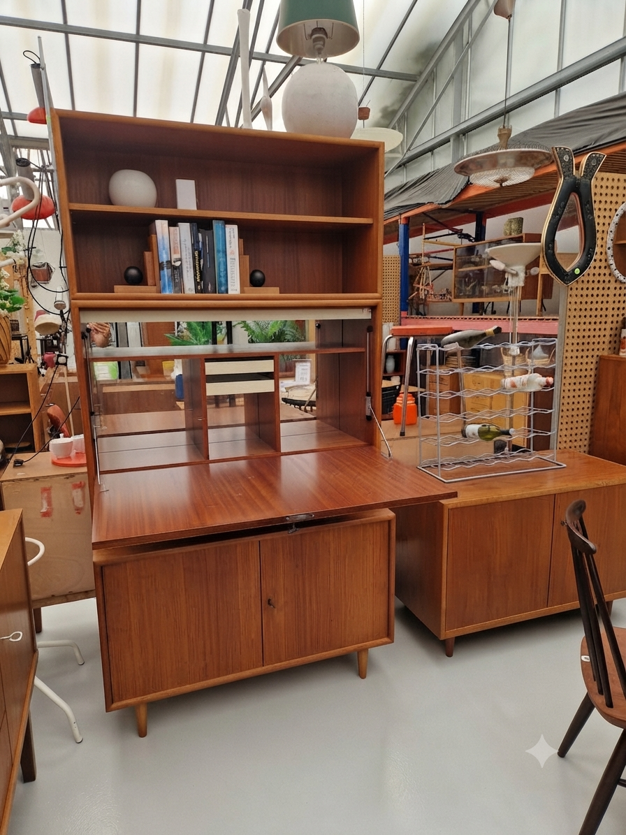 Hoge Vintage wandkast 191cm