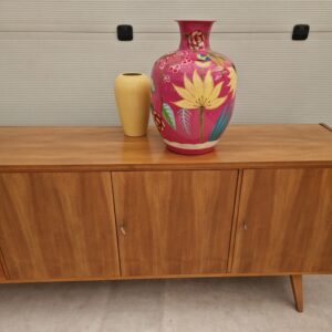 Vintage lichthouten dressoir 205cm