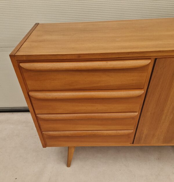 Vintage lichthouten dressoir 205cm