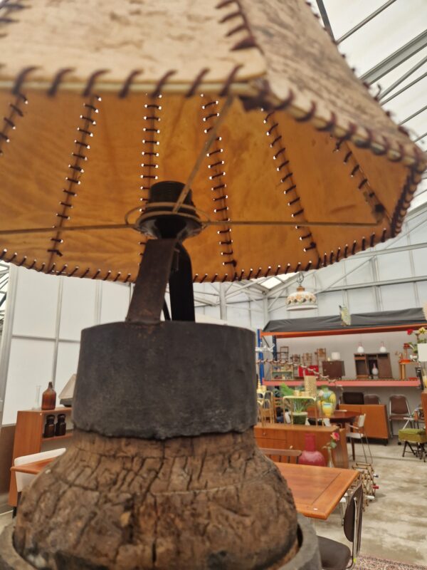 Vintage wiellamp hoogte 100cm