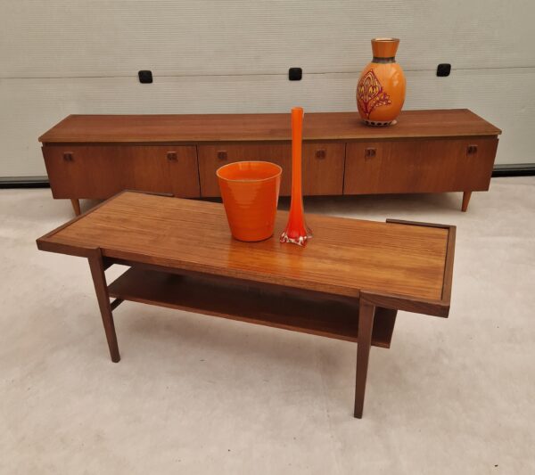 Vintage teakhouten salontafel