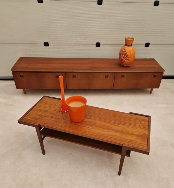 Vintage teakhouten salontafel