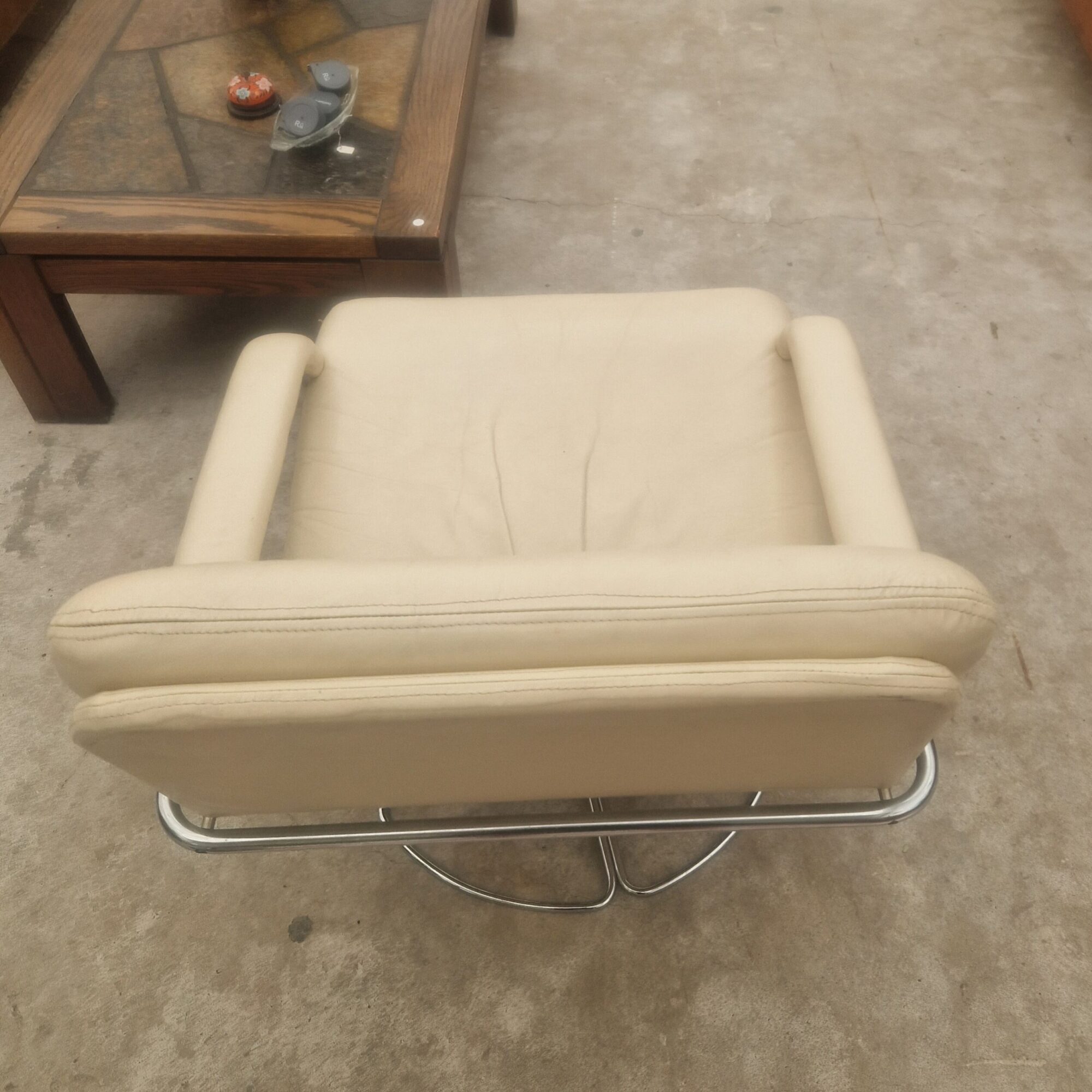 Vintage chromen fauteuil
