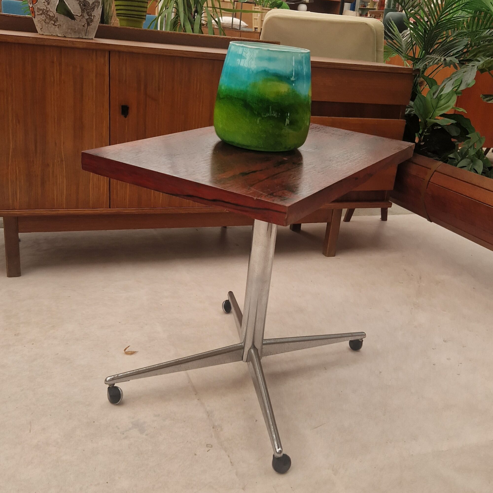 Vintage chromen salontafel