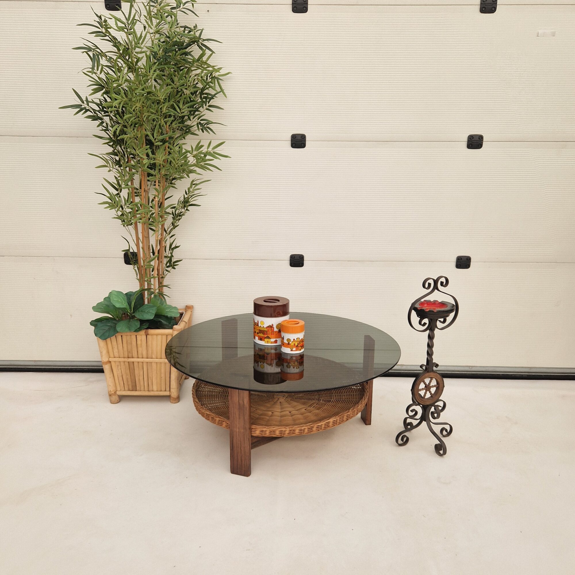 Vintage houten salontafel