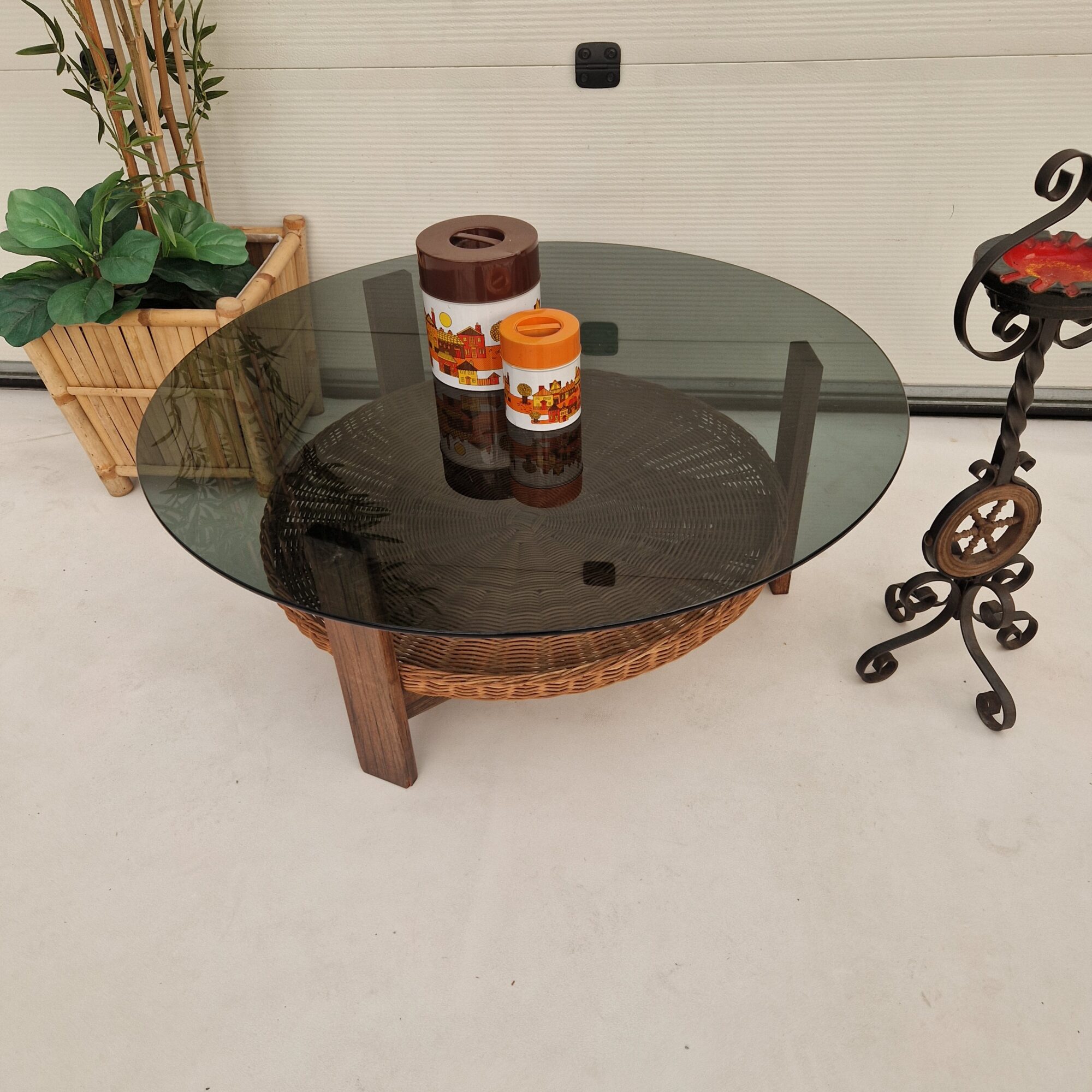 Vintage houten salontafel