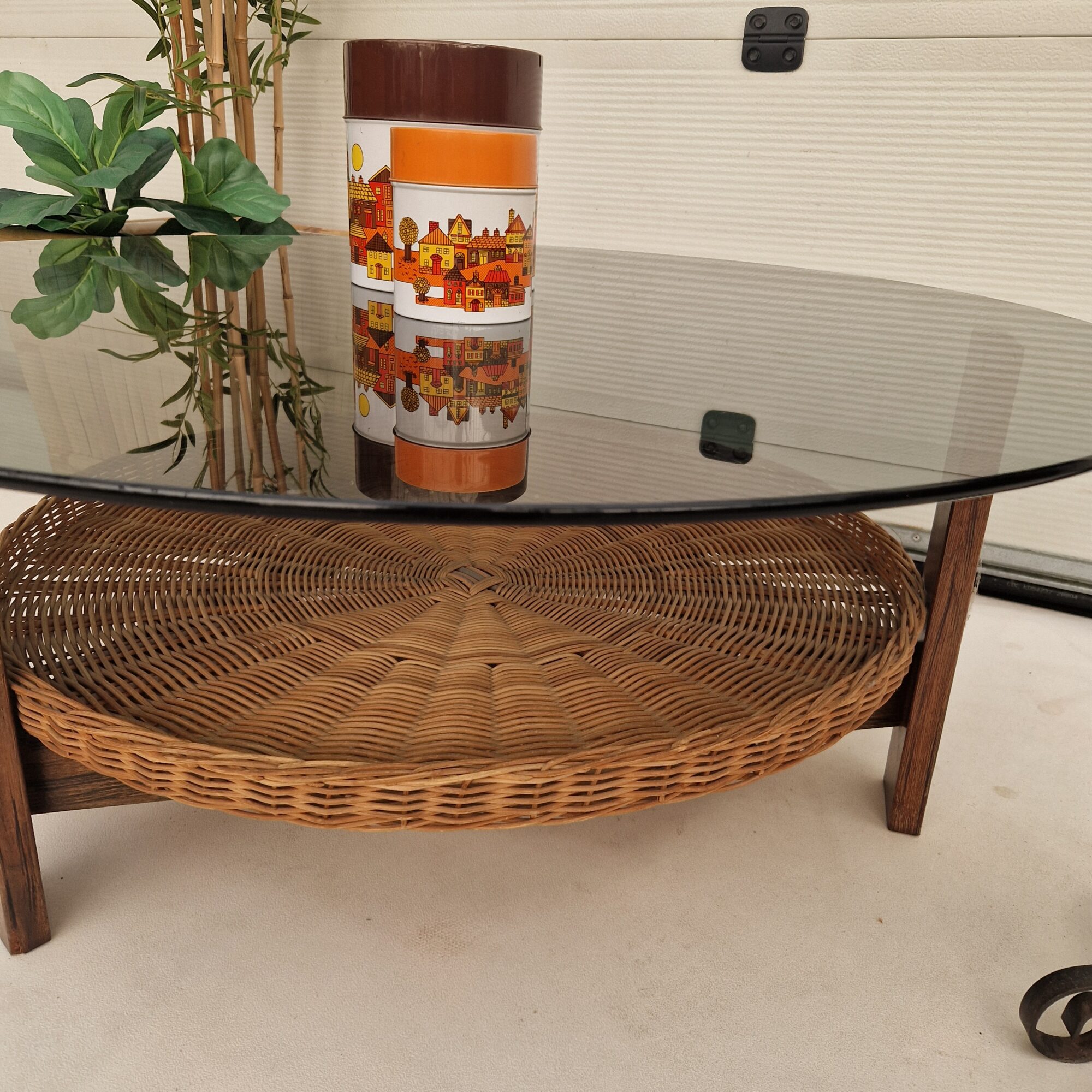 Vintage houten salontafel