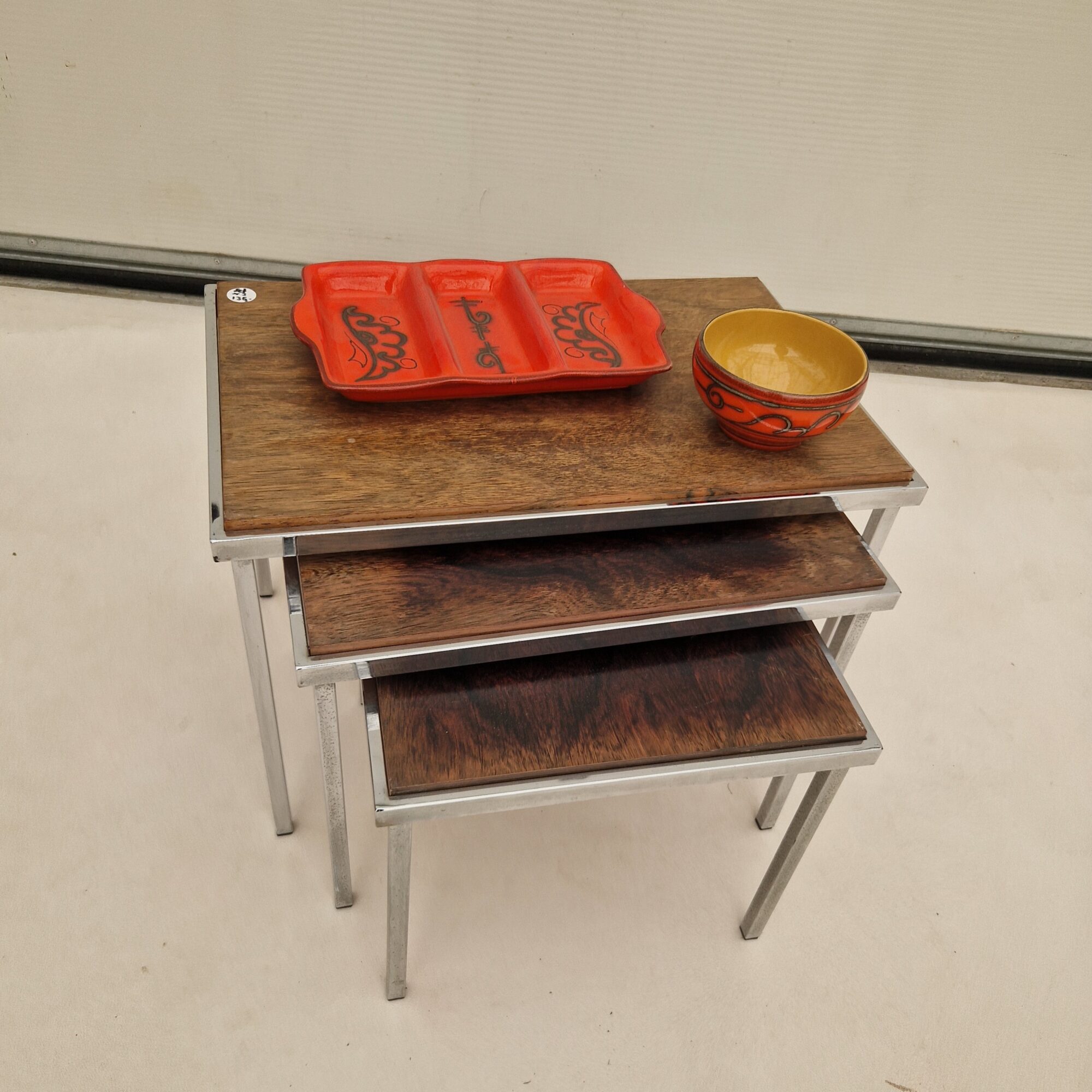 vintage chromen nesting set