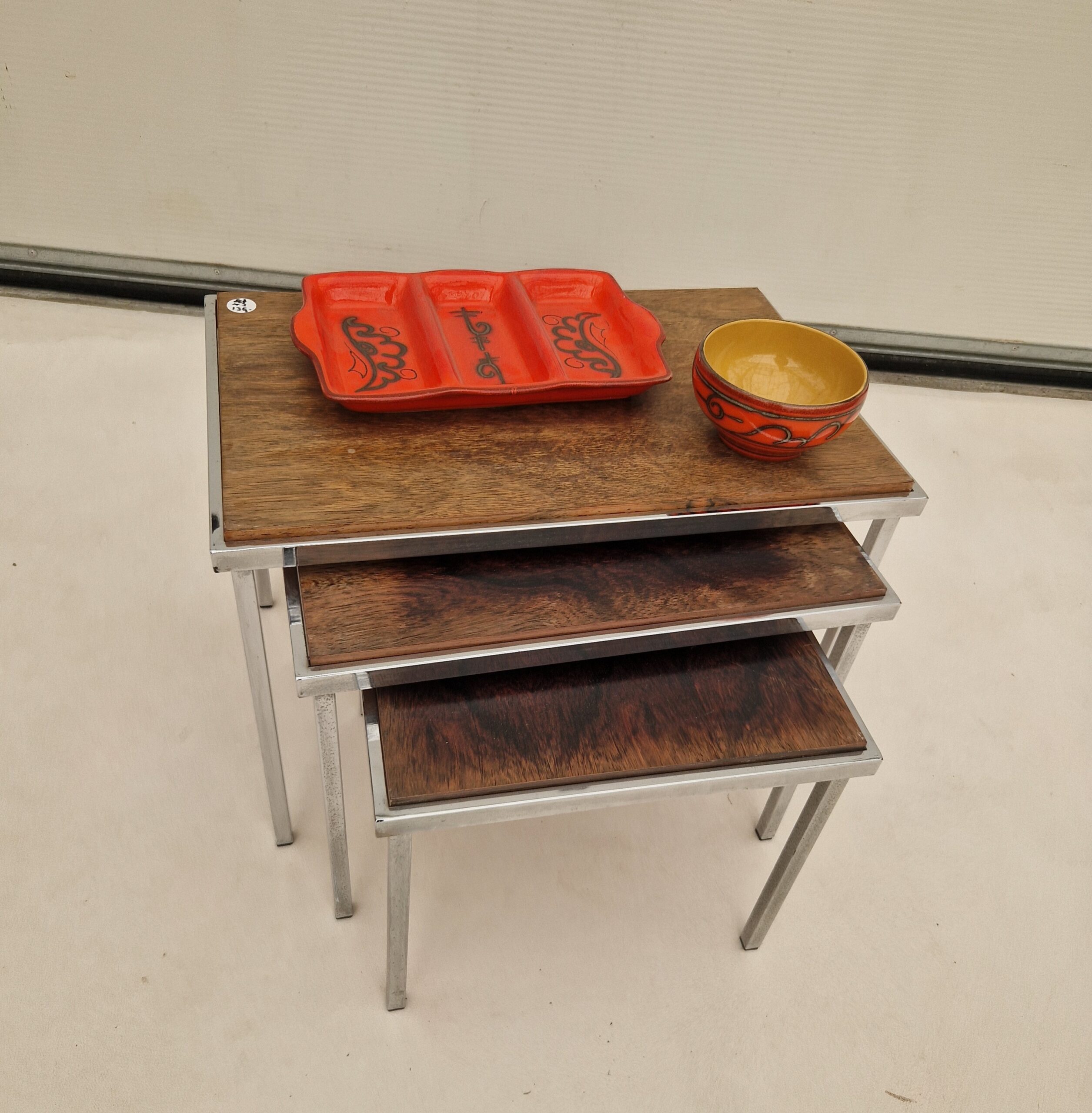 vintage chromen nesting set