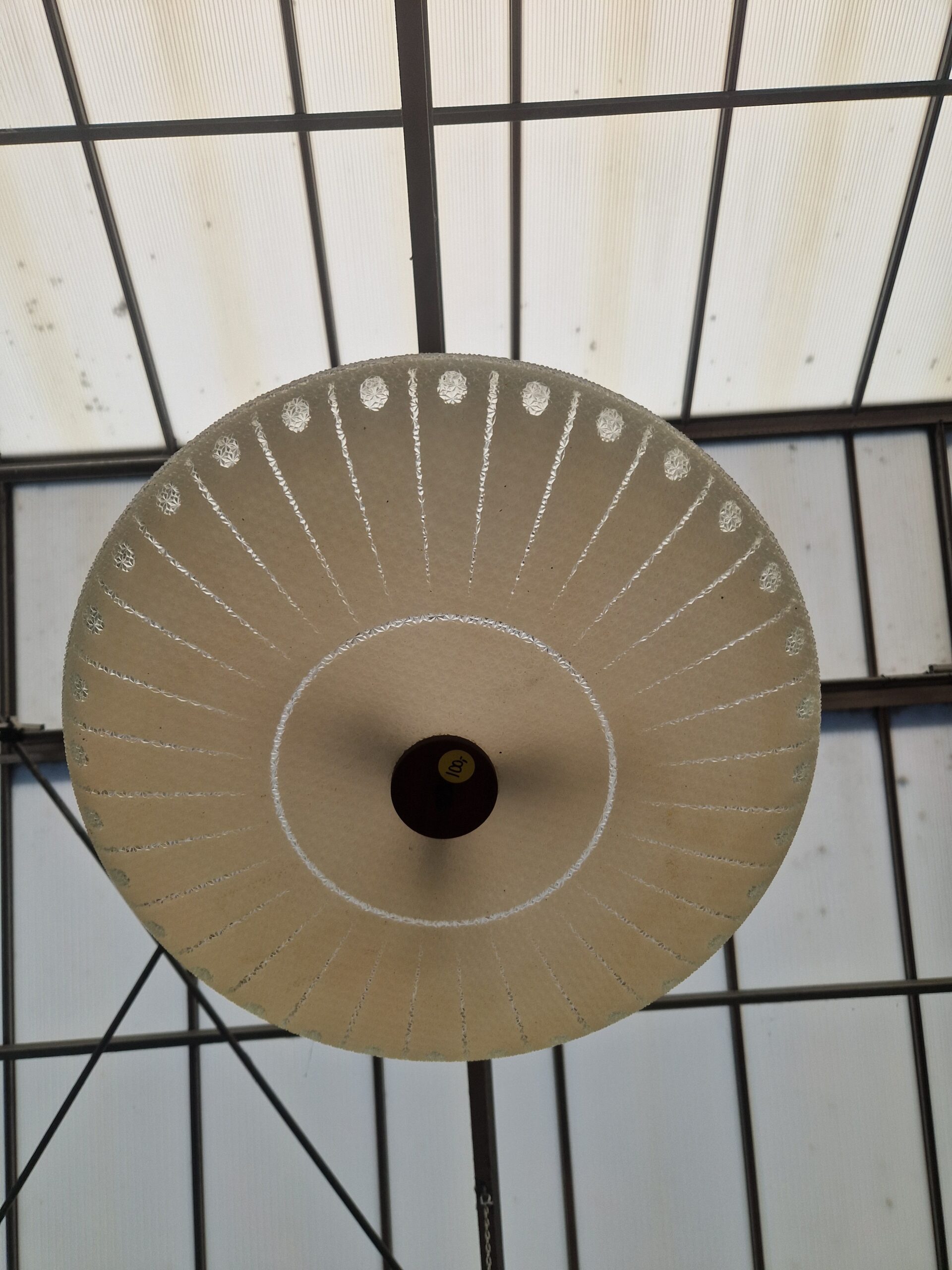 Twee vintage plafonnières plafondlamp