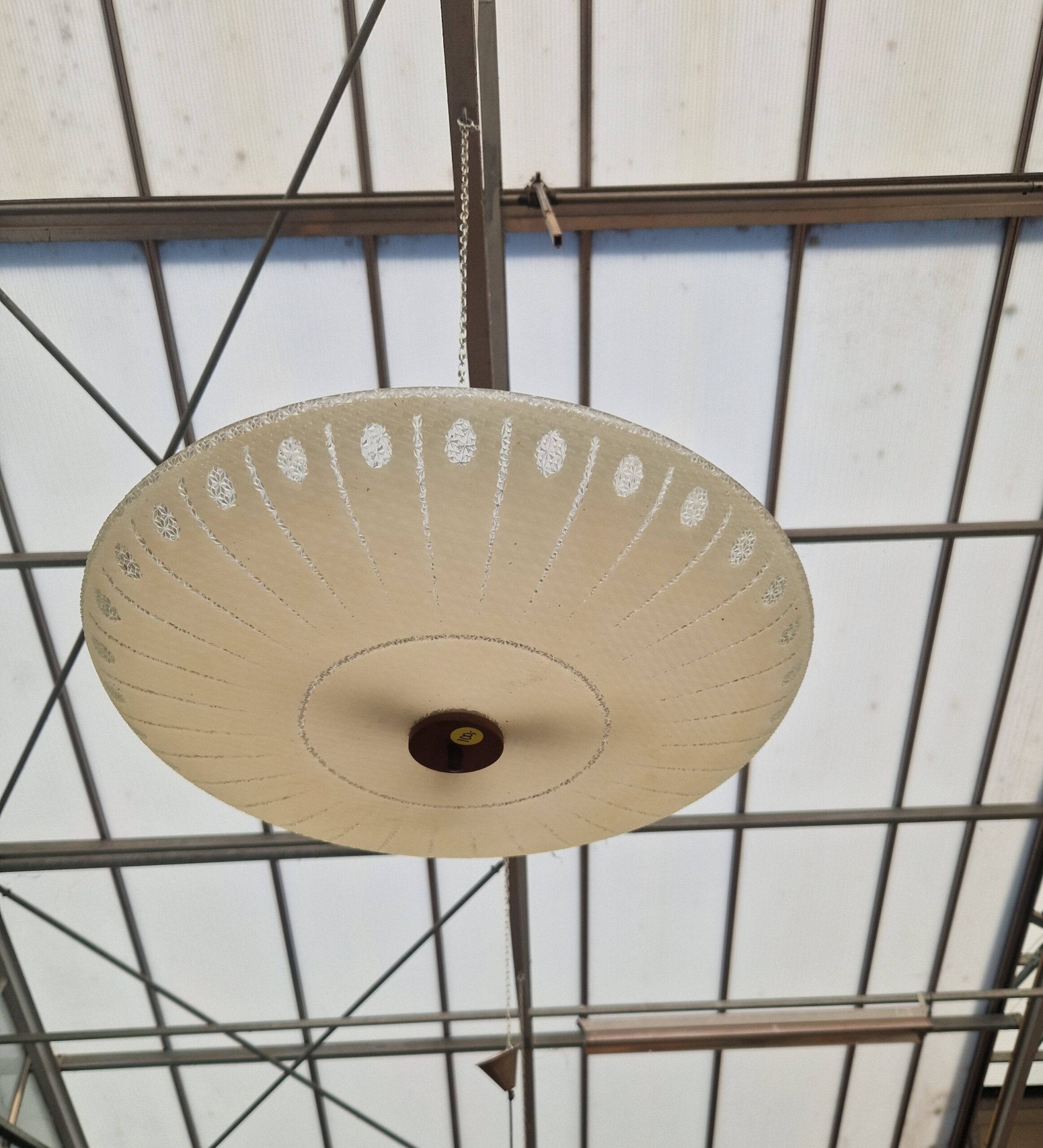 Twee vintage plafonnières plafondlamp