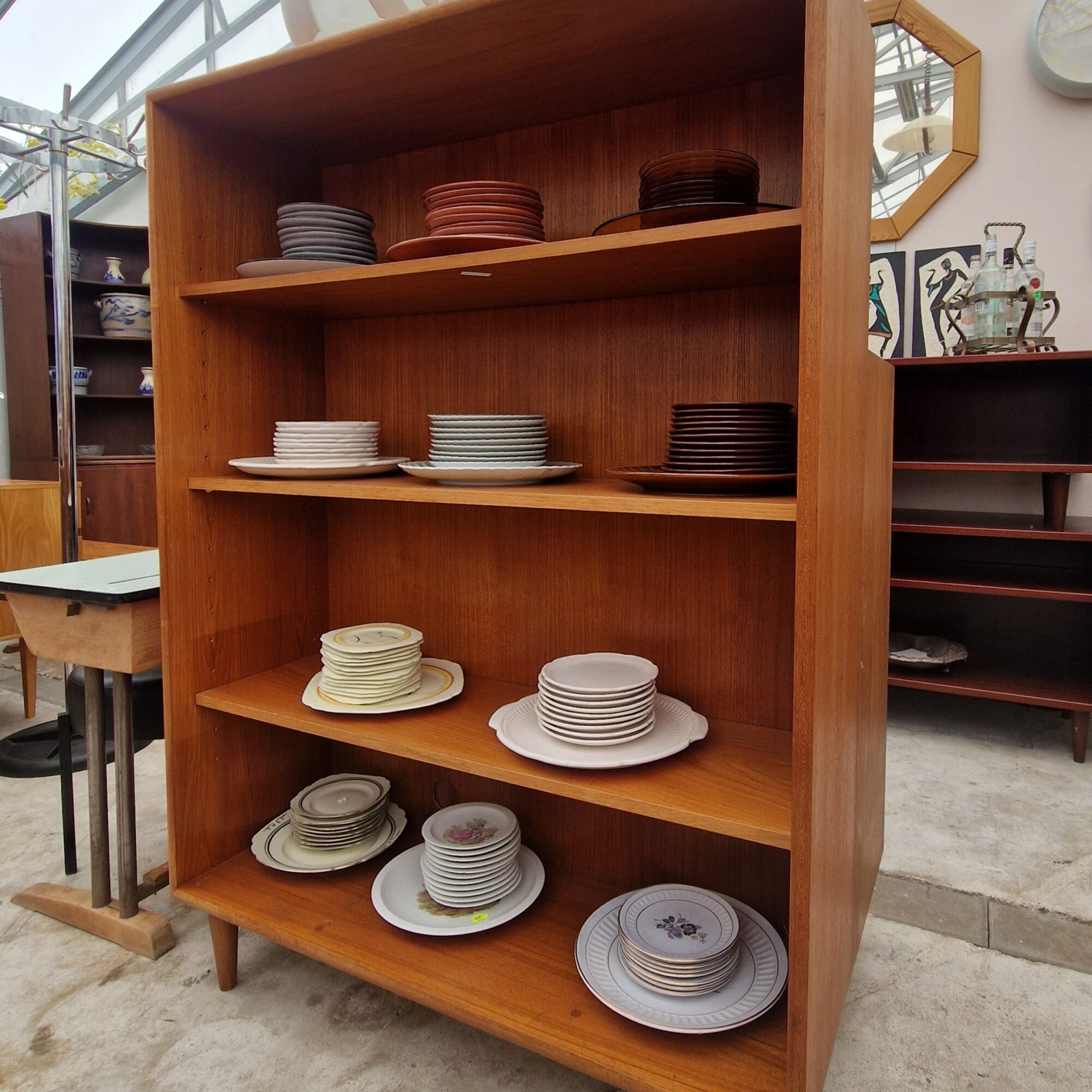 Vintage boekenkast 100 met drie planken