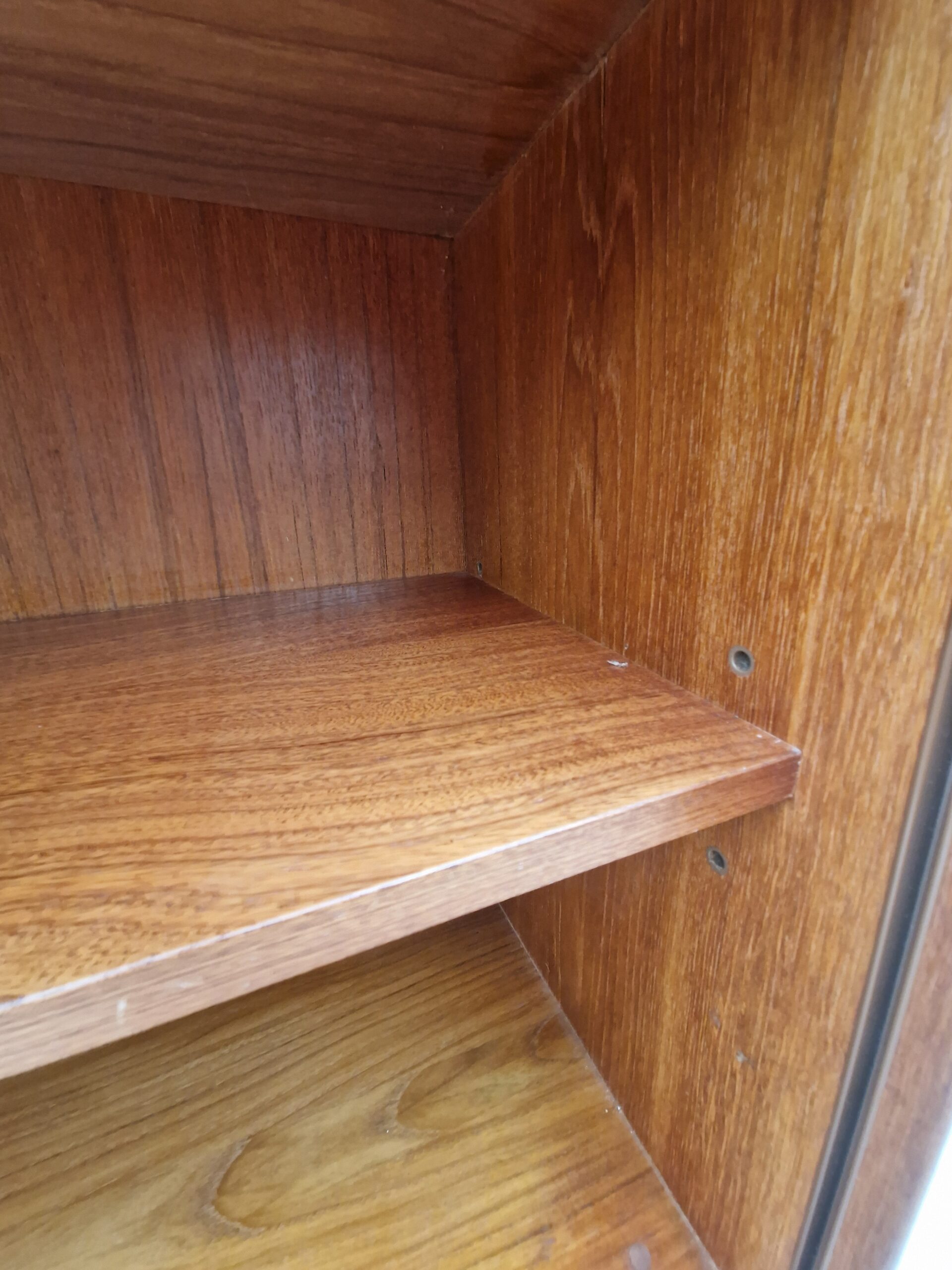 Vintage vitrinekast 160cm met mooie geslepen grepen - Afbeelding 3