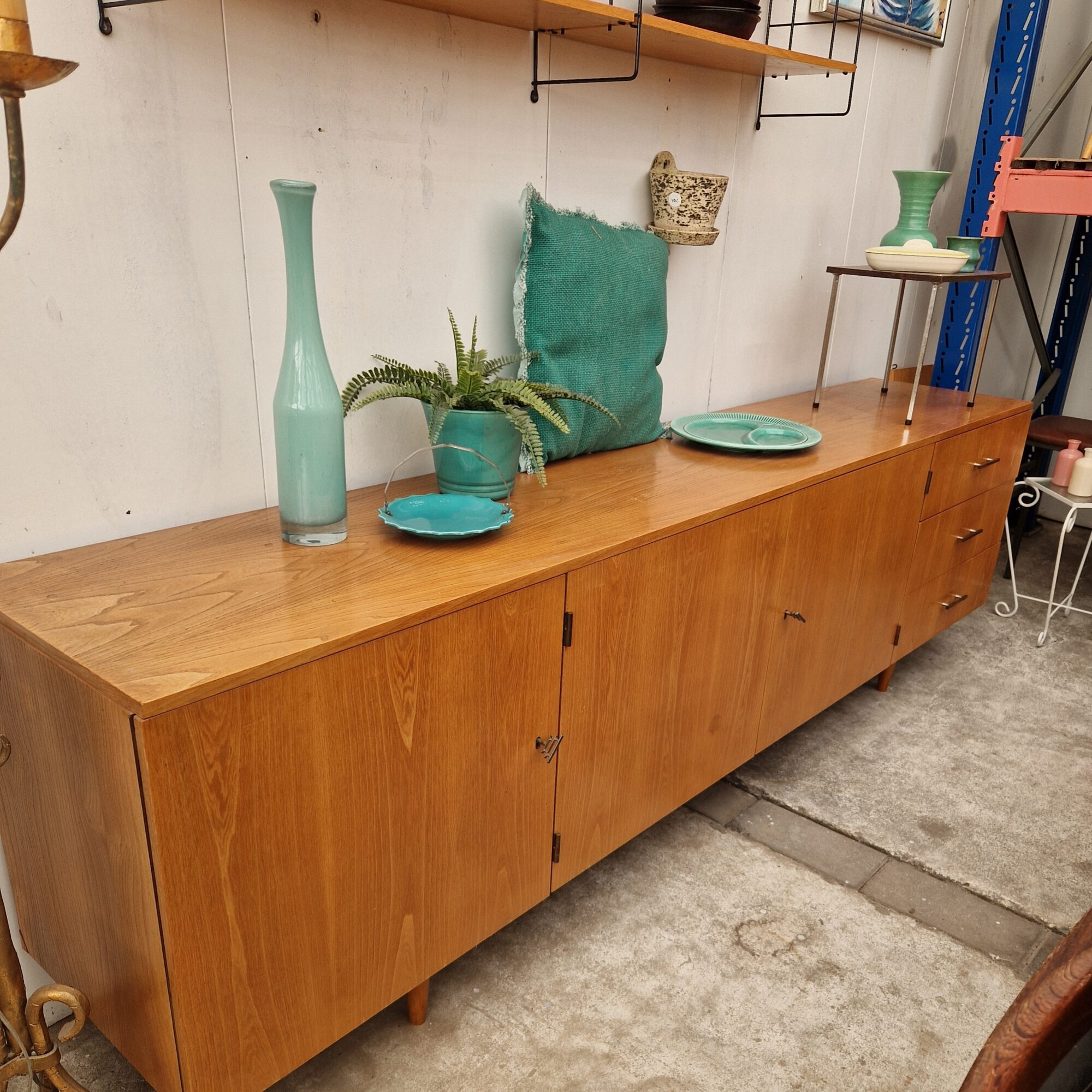 lichthouten Vintage dressoir 240cm
