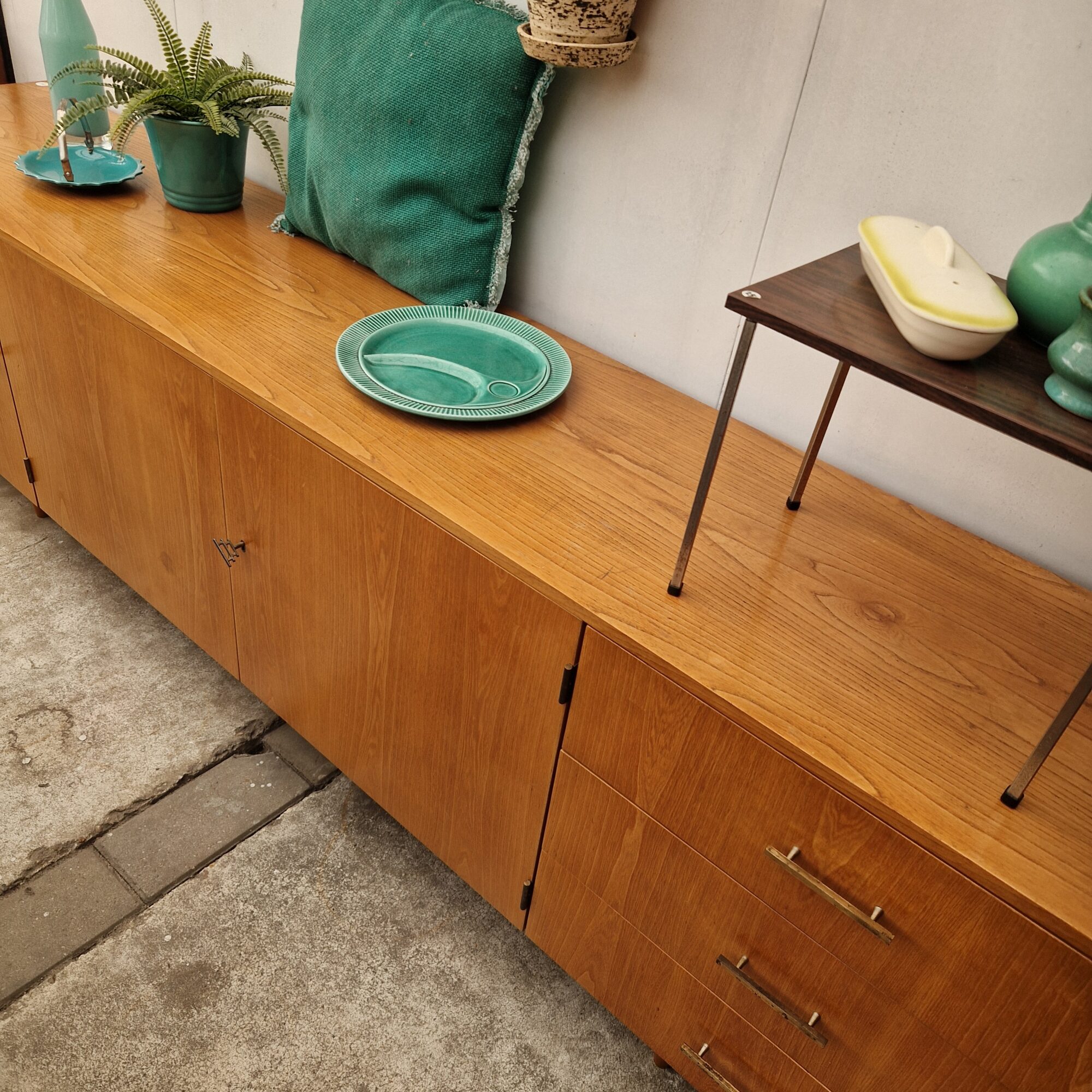 lichthouten Vintage dressoir 240cm