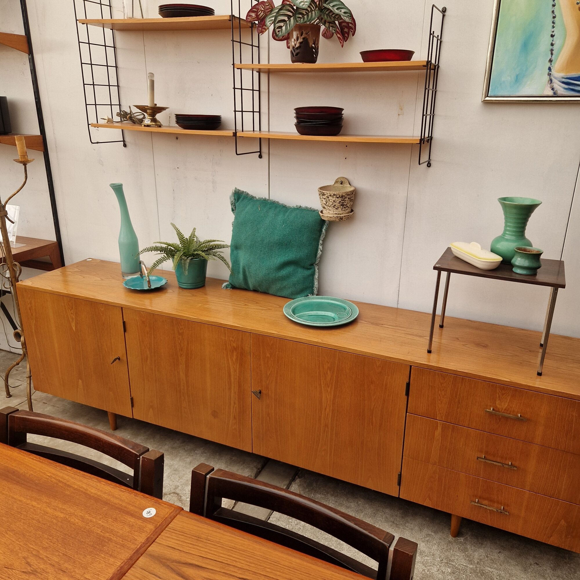 lichthouten Vintage dressoir 240cm