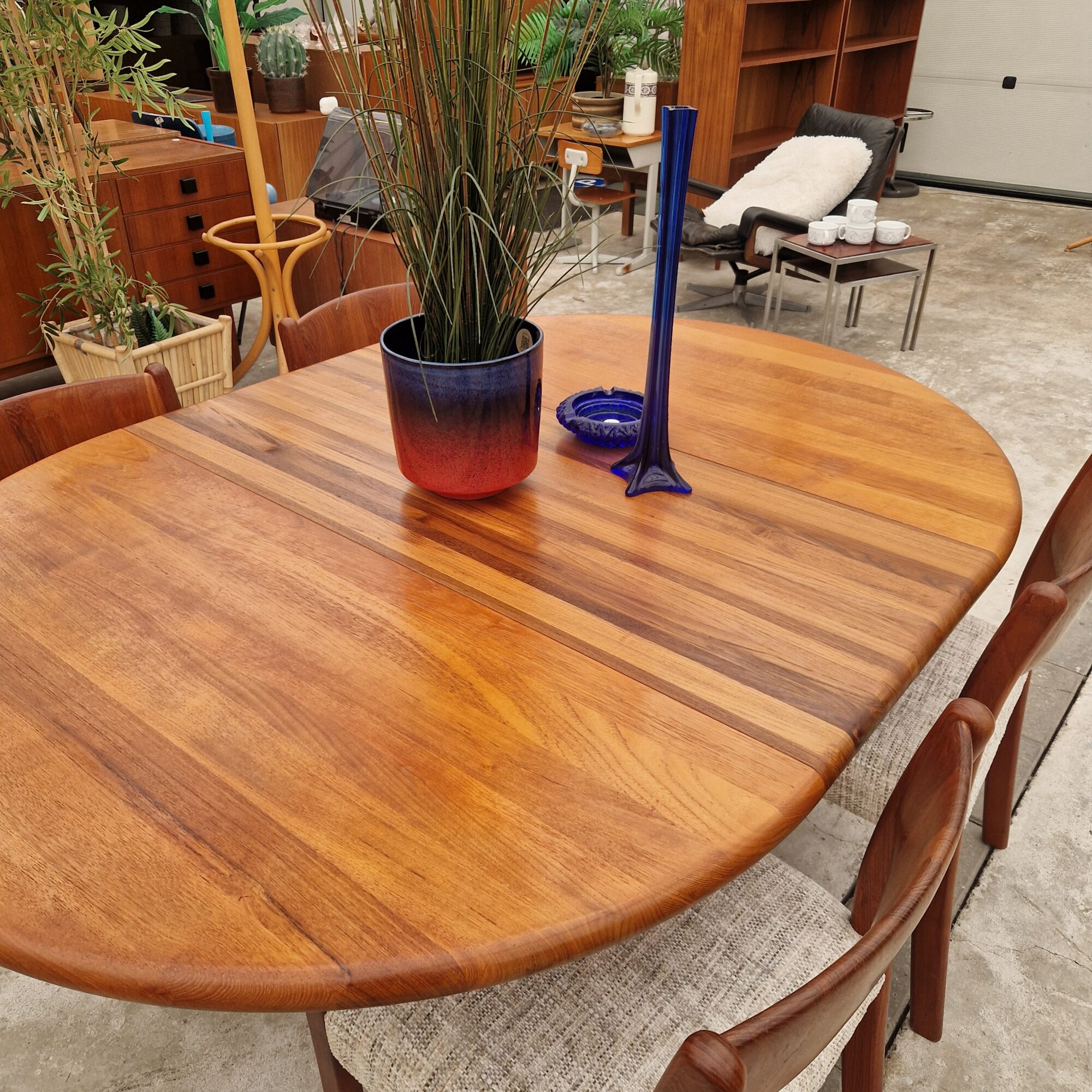 Ronde uitschuifbare eettafel 120cm