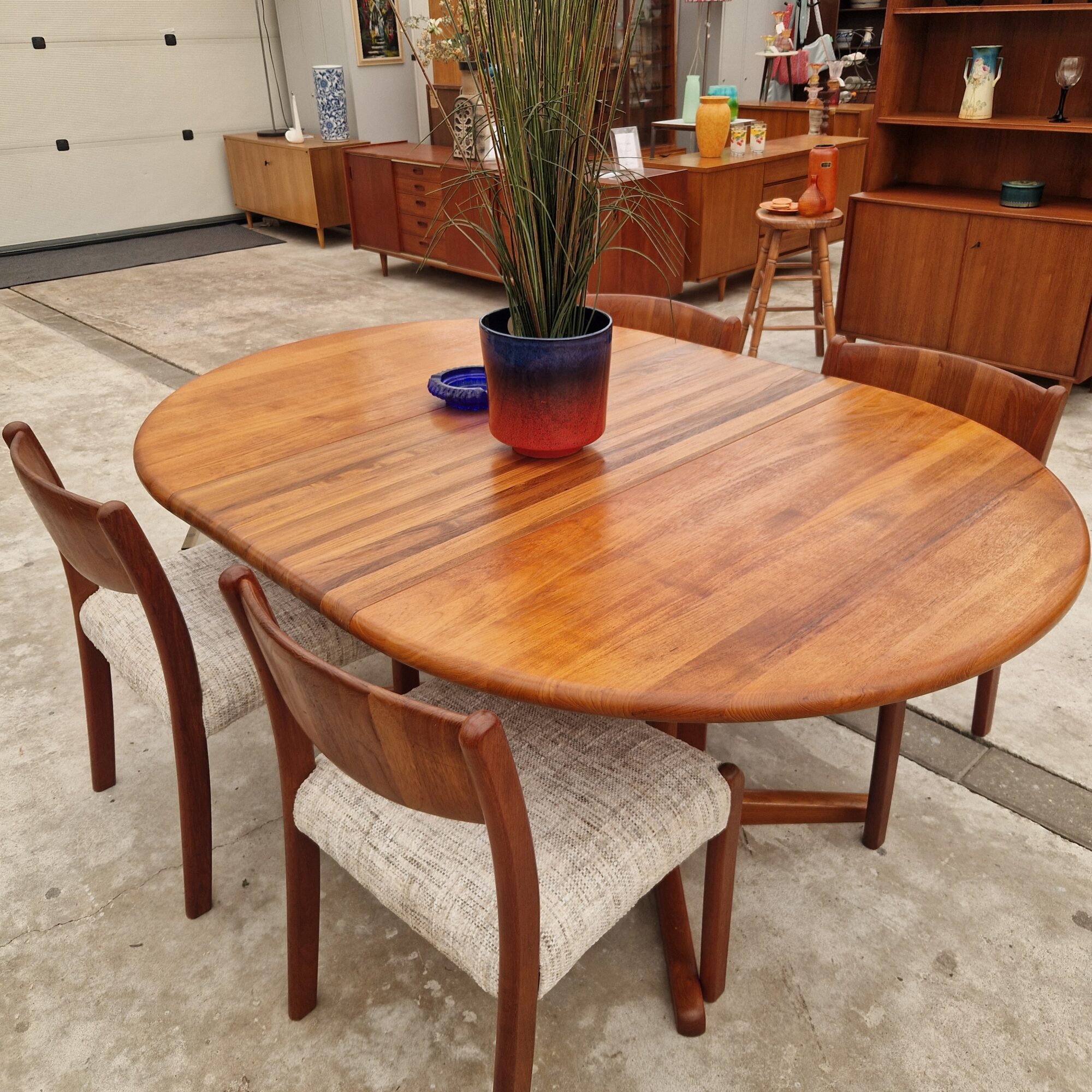 Ronde uitschuifbare eettafel 120cm