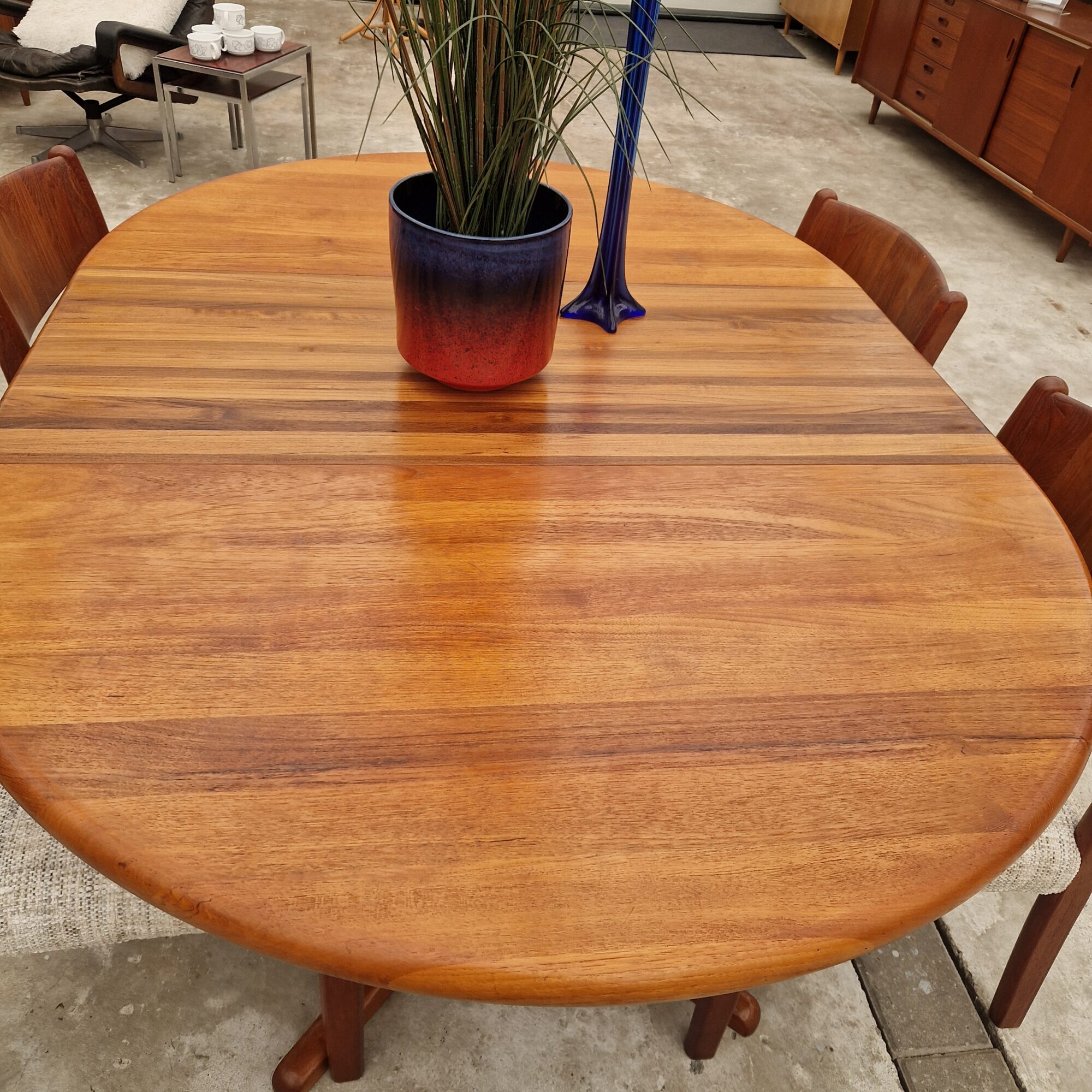 Ronde uitschuifbare eettafel 120cm